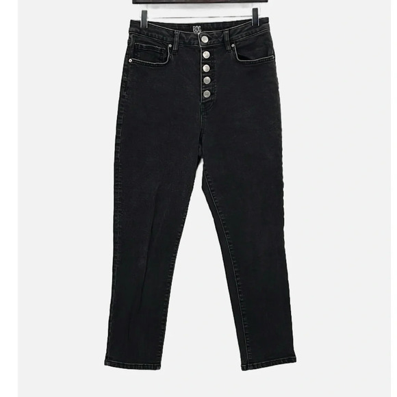 BDG Girlfriend High Rise Cropped Jeans in Washed Black - Size 31 - Picture 4 of 8